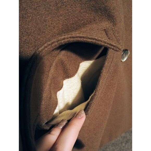 Vintage Wool A Robert Lewis Idea Size 36 Coat Camel/Brown - Picture 5 of 10